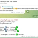 Screenshots of the live trades published on Telegram for february 2024 my frenchy trader