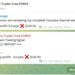Screenshot of the weekly report on telegram for the live trades taken by my frenchy trader march 2024
