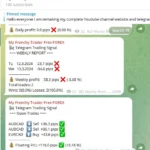 Screenshot of the weekly report on telegram for the live trades taken by my frenchy trader march 2024